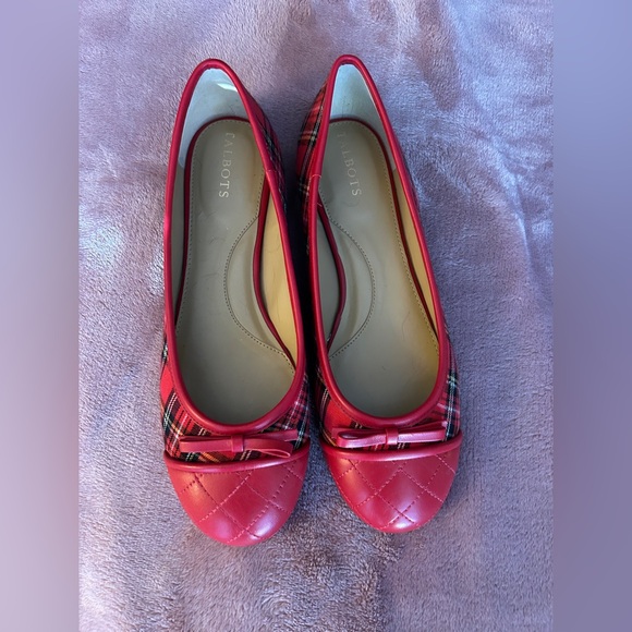 Talbots Shoes - Talbots BLAIR CAP TOE BALLET FLATS - TARTAN PLAID